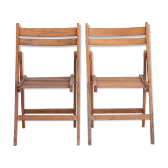 Pair of vintage folding chairs