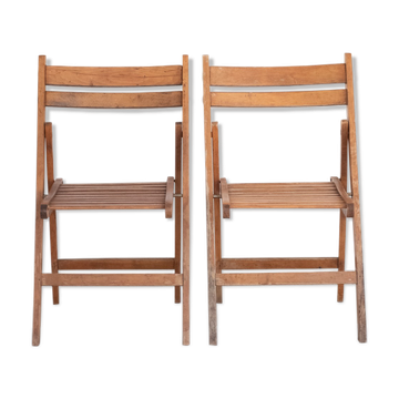 Pair of vintage folding chairs