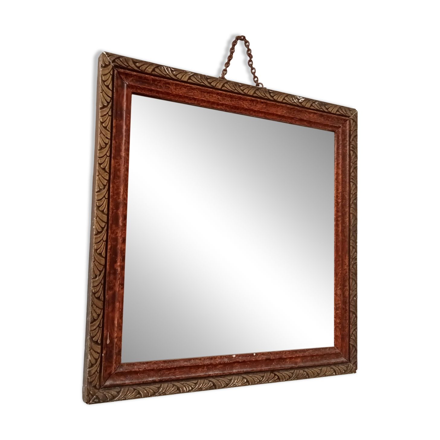 Miroir ancien carré XIXeme