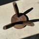 Brown solid wood stool flat circular seat