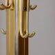 Vintage 80's floor coat rack in golden brass italian design