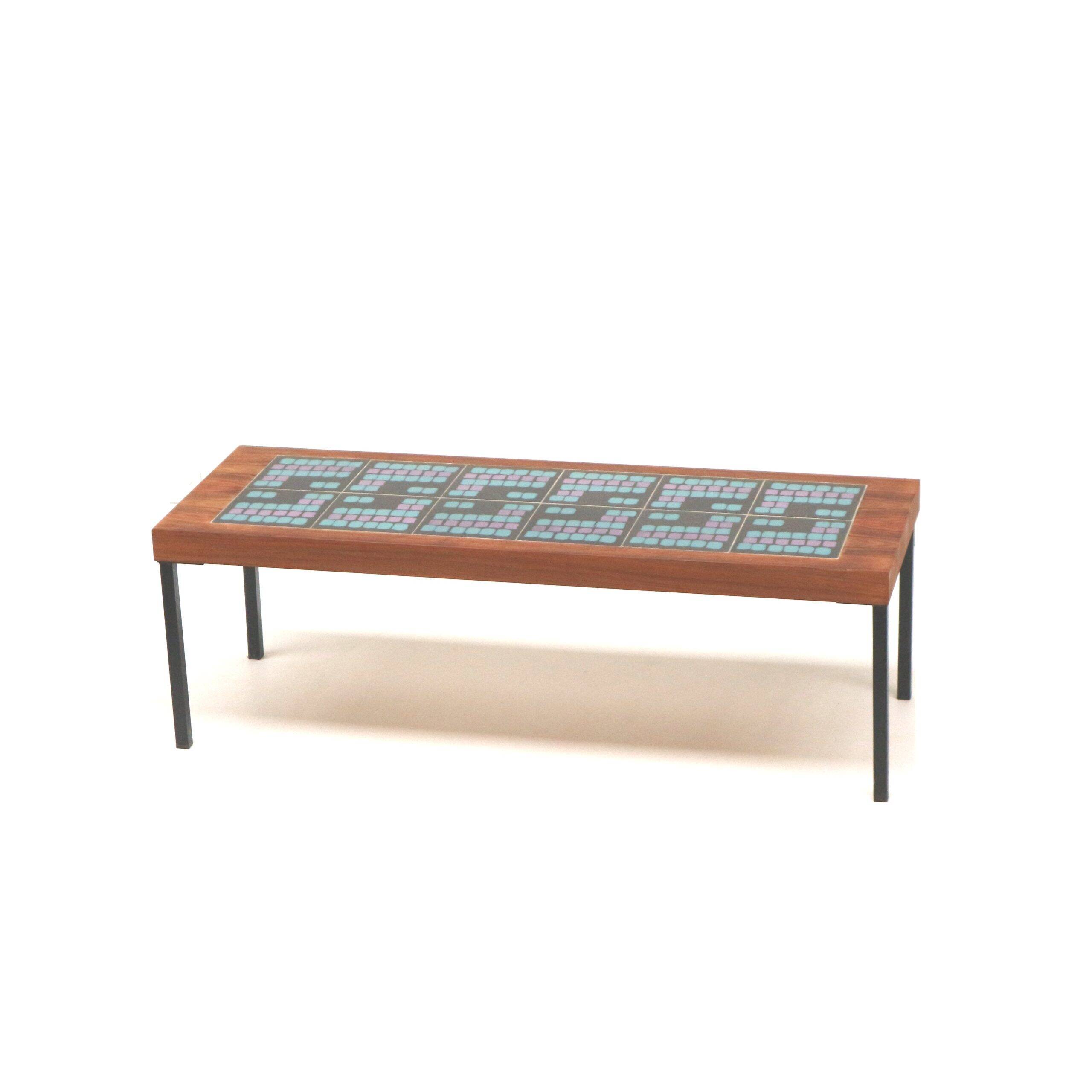 Table basse vintage en céramique fabriquée dans les années 1970