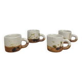 Set of 4 coffee/tea cups "La Colombe", 1950/60