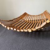 70s bamboo fruit basket