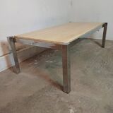 Table basse travertin vintage
