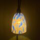 Paire de lampes baladeuses globe pate de verre vintage