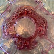 Vintage pink empty pocket ashtray in Murano by Barovier and Toso
