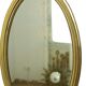Classic Oval Gold Mirror Ribbon Decoration France 58cm