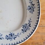 Oval serving dish in iron earth