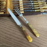 Dessert/cheese cutlery set 17cm Bakelite or horn handles?