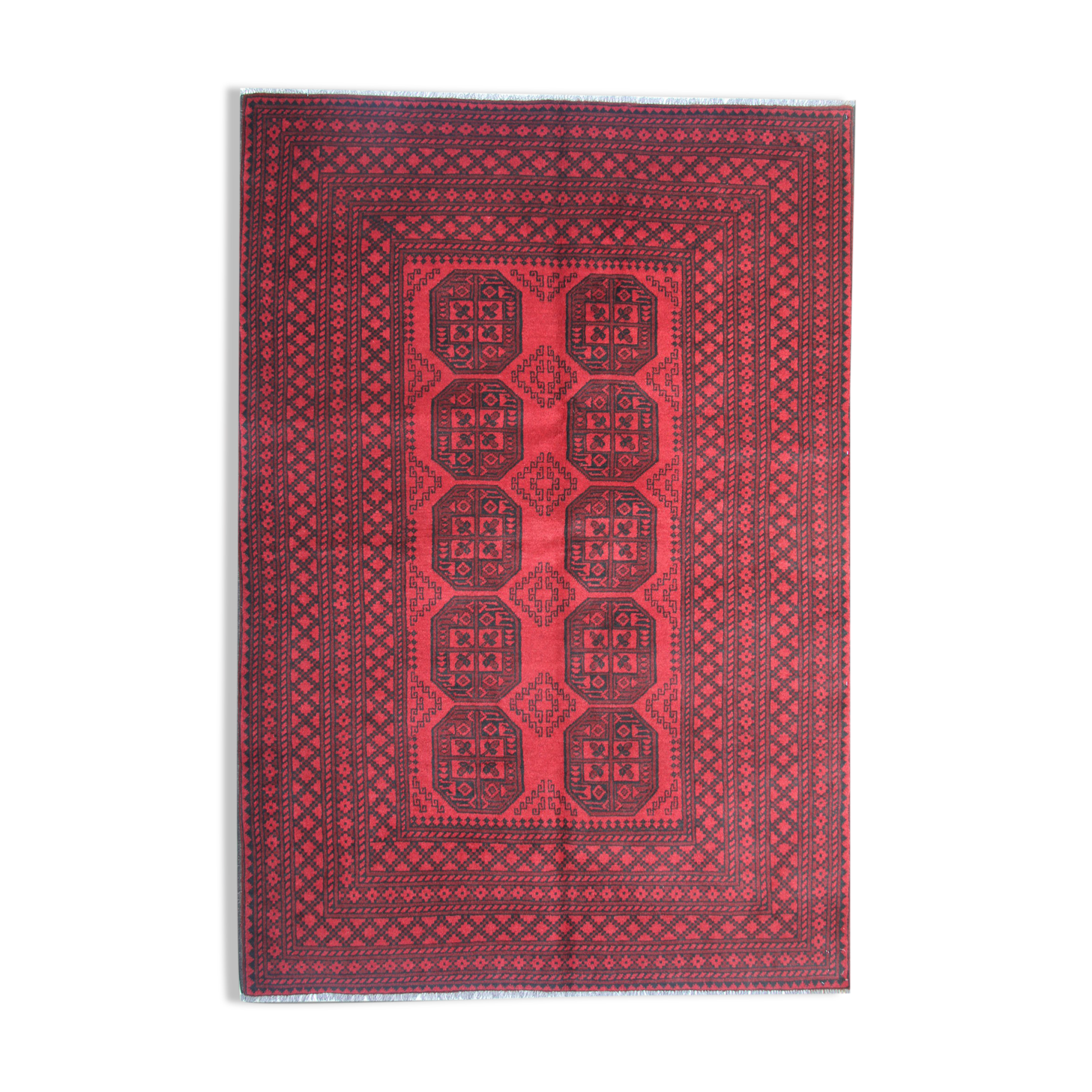 Red Wool Carpet Traditional Ziegler Rug- 164x237cm