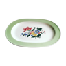 Plat ovale, Villeroy et Boch, mint fleuri / années 50 porcelaine