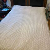 Handcrafted solid wood double bed and its superb headboard / bedside table