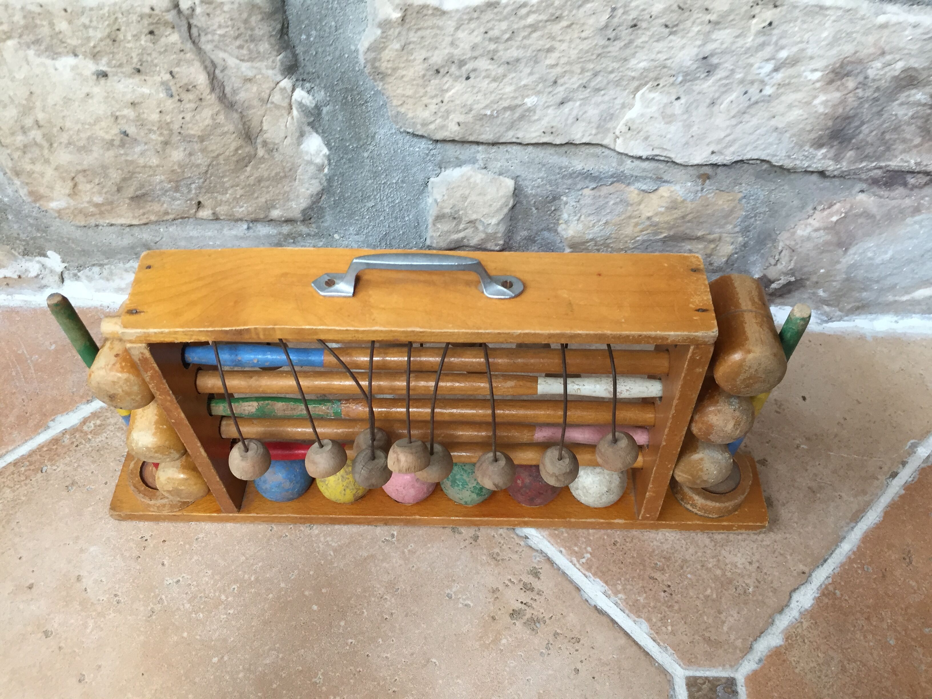 Jeu de croquet de salon vintage