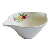 Antique sauce boat Ceranord Saint Amand with flowers