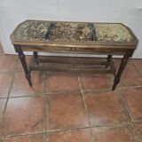 Old walnut piano bench
