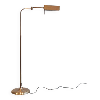 Vintage brass reading floor lamp