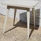 Old square tolix table white metal