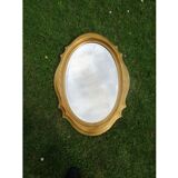 Beveled oval mirror 90x55cm