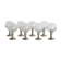 Series of eight crystal wine glasses with tin foot 95° 350 ml