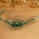 Old Empty Pocket Green & Transparent Crystal Cup Vintage #B087