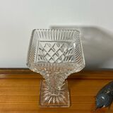 Vintage pressed molded glass vase 1960