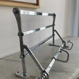 Vintage coat rack, chromed metal, art deco