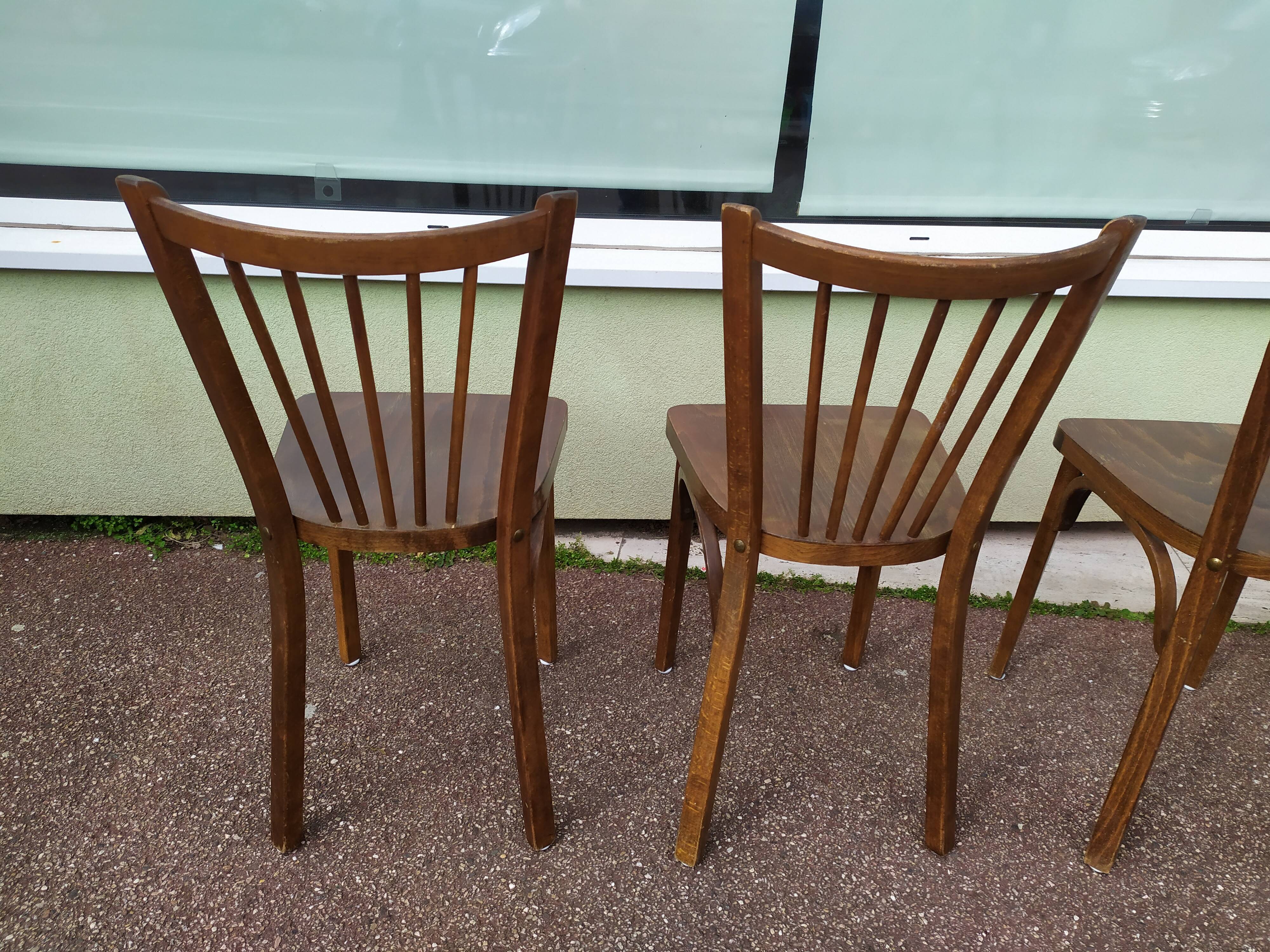 Lot de 4 chaises de bistrot bois Baumann