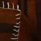 Tapis Kilim vintage en laine terracotta à motif rayé