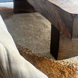 Wasi Sabi Brutalist Solid Wood Coffee Table