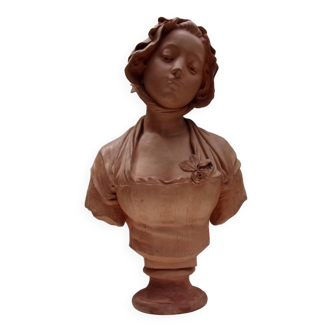 sculpture platre portrait de femme