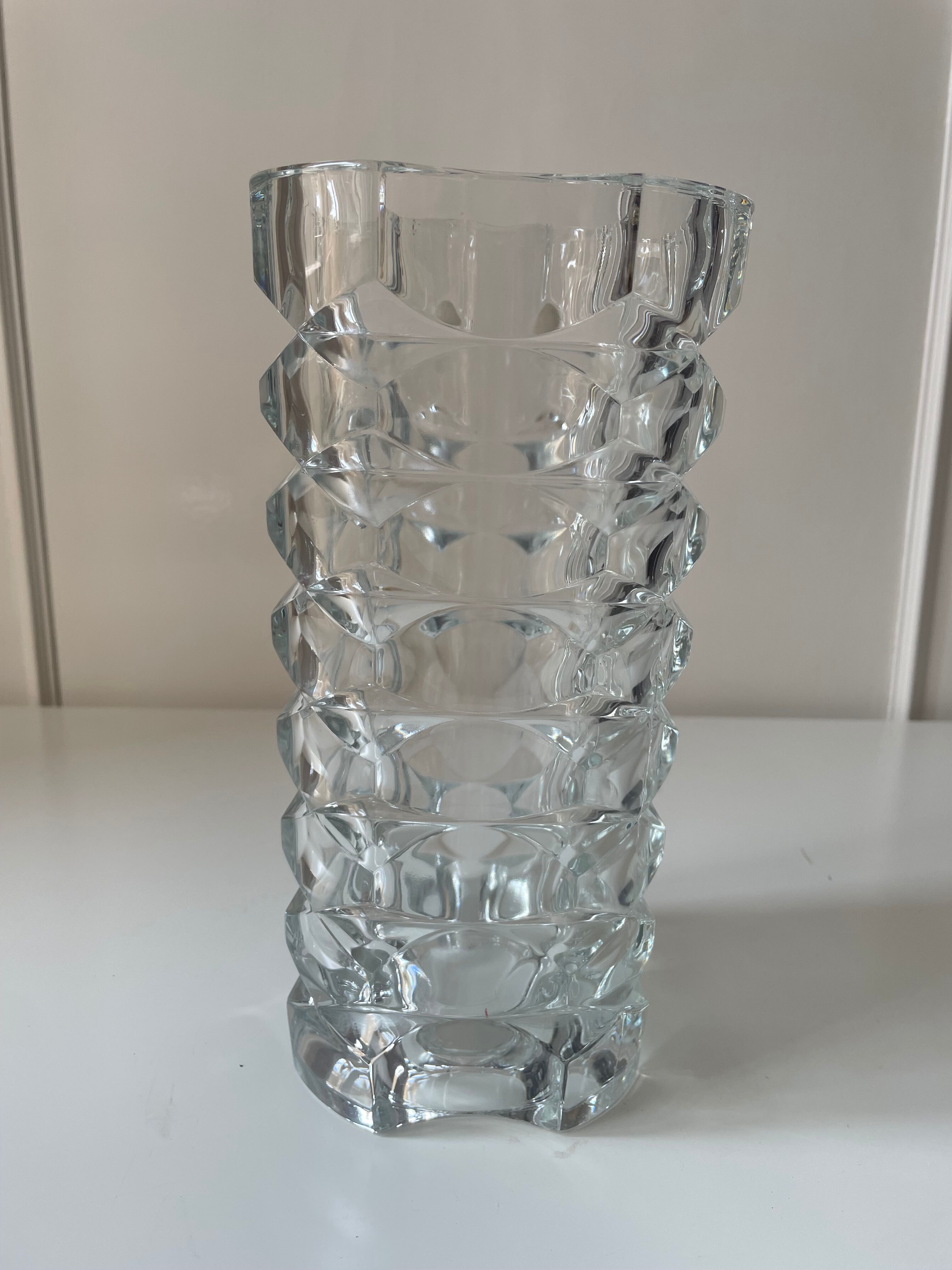 Thick glass vase