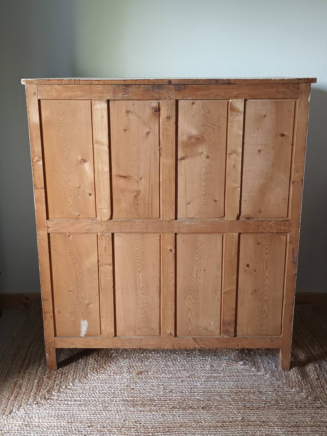 Haut buffet Parisien ancien patiné