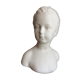Bust with blue enamelled base