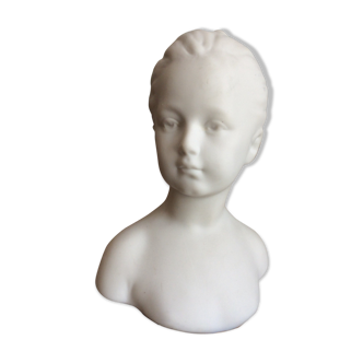 Bust with blue enamelled base