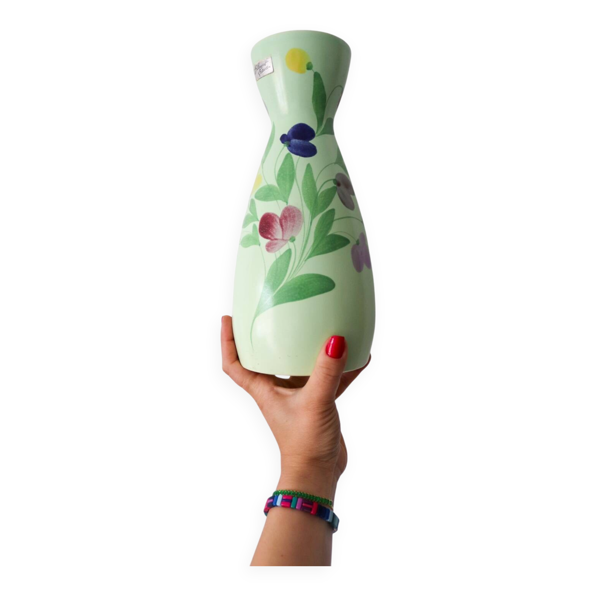 Saint Clement green ceramic vase