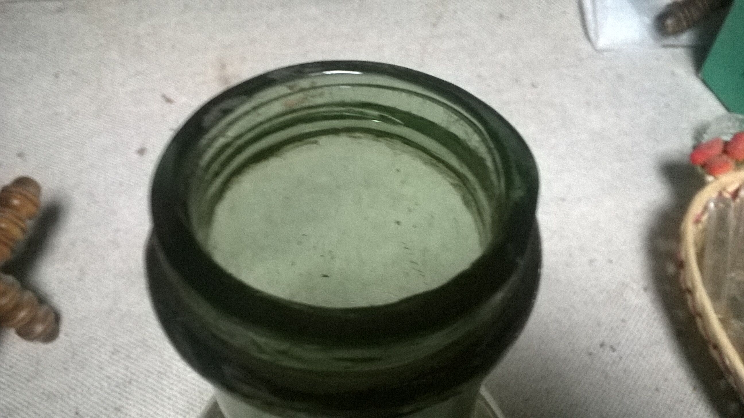 Old blown glass bottle