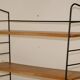 Etagère vintage en métal et chêne, 1960