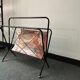 Vintage magazine rack 70s brass