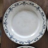 Assiettes anciennes Gien en terre de fer