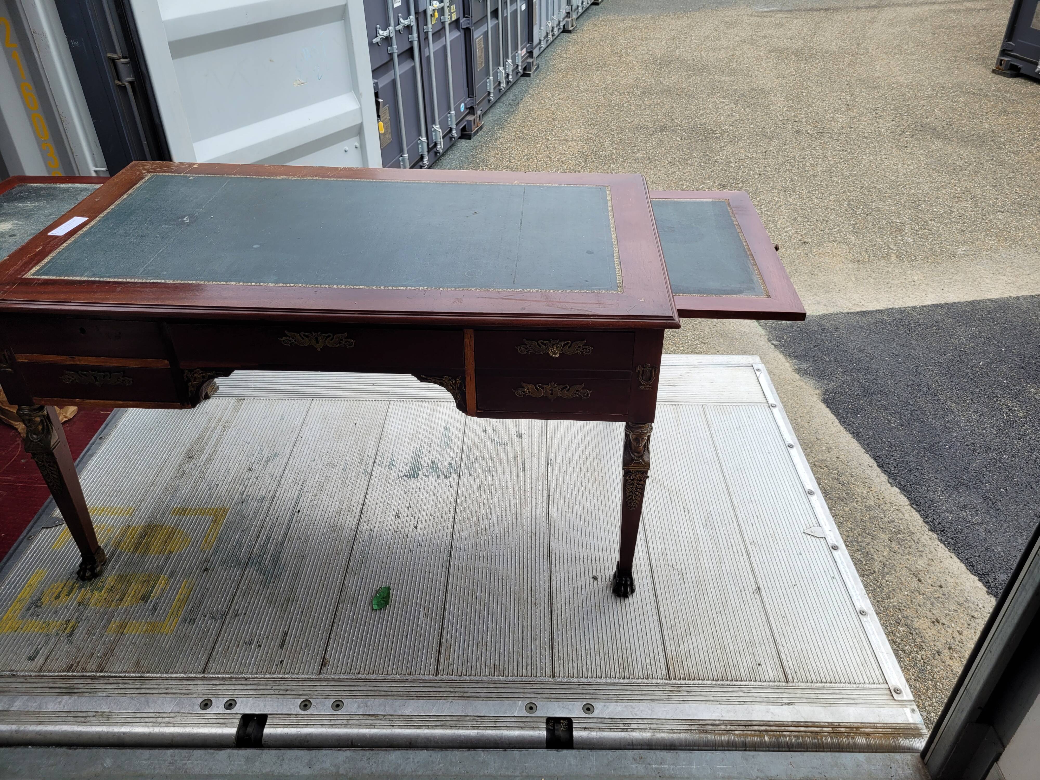 Henry II style two-body desk