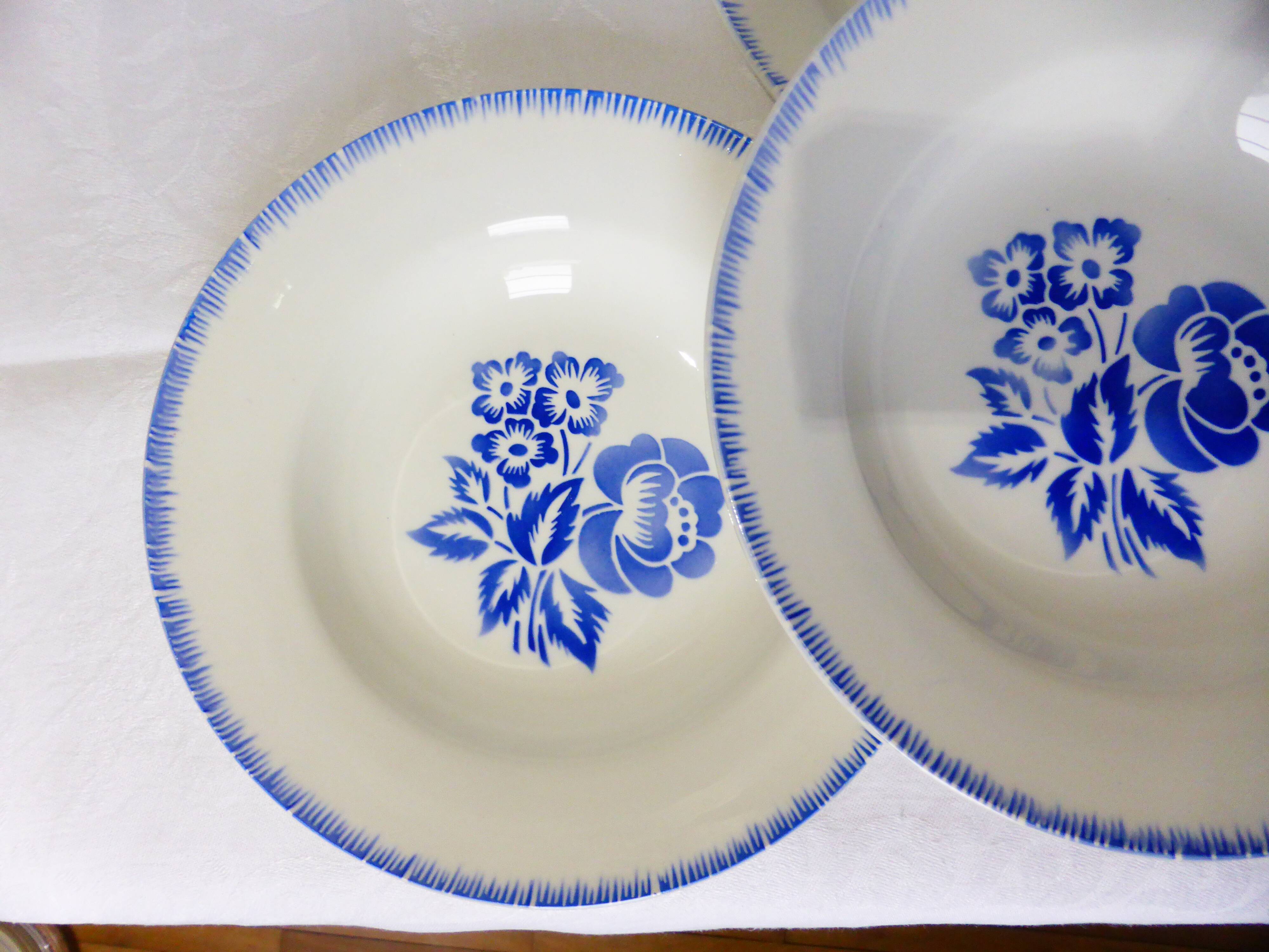 4 hollow plates of Digoin Sarreguemines model Simone 211247