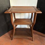 Walnut wheeled dessert trolley, circa 1900