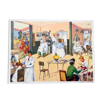 School poster Nightingale the hairdresser / A vintage pool