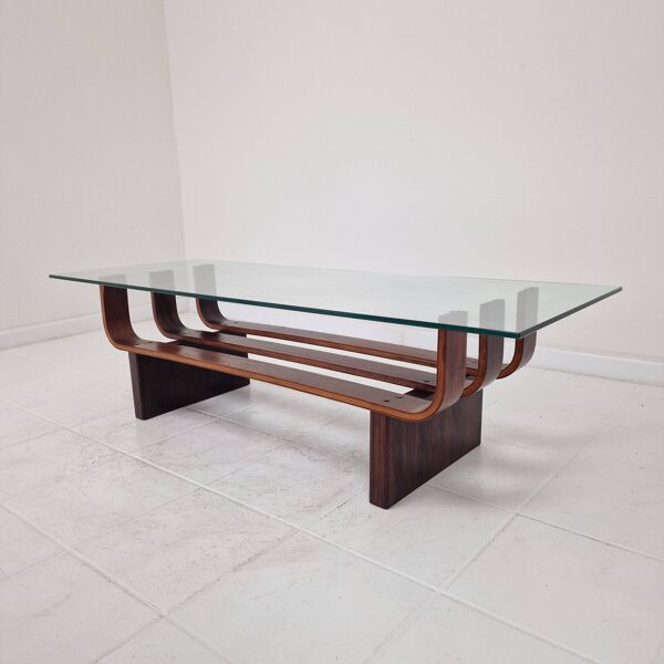 Table basse en teck élégante des années 60 par James Brown pour T.H. Brown, années 1970.