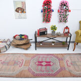 3x10 pastel wool vintage runner rug 309x98cm
