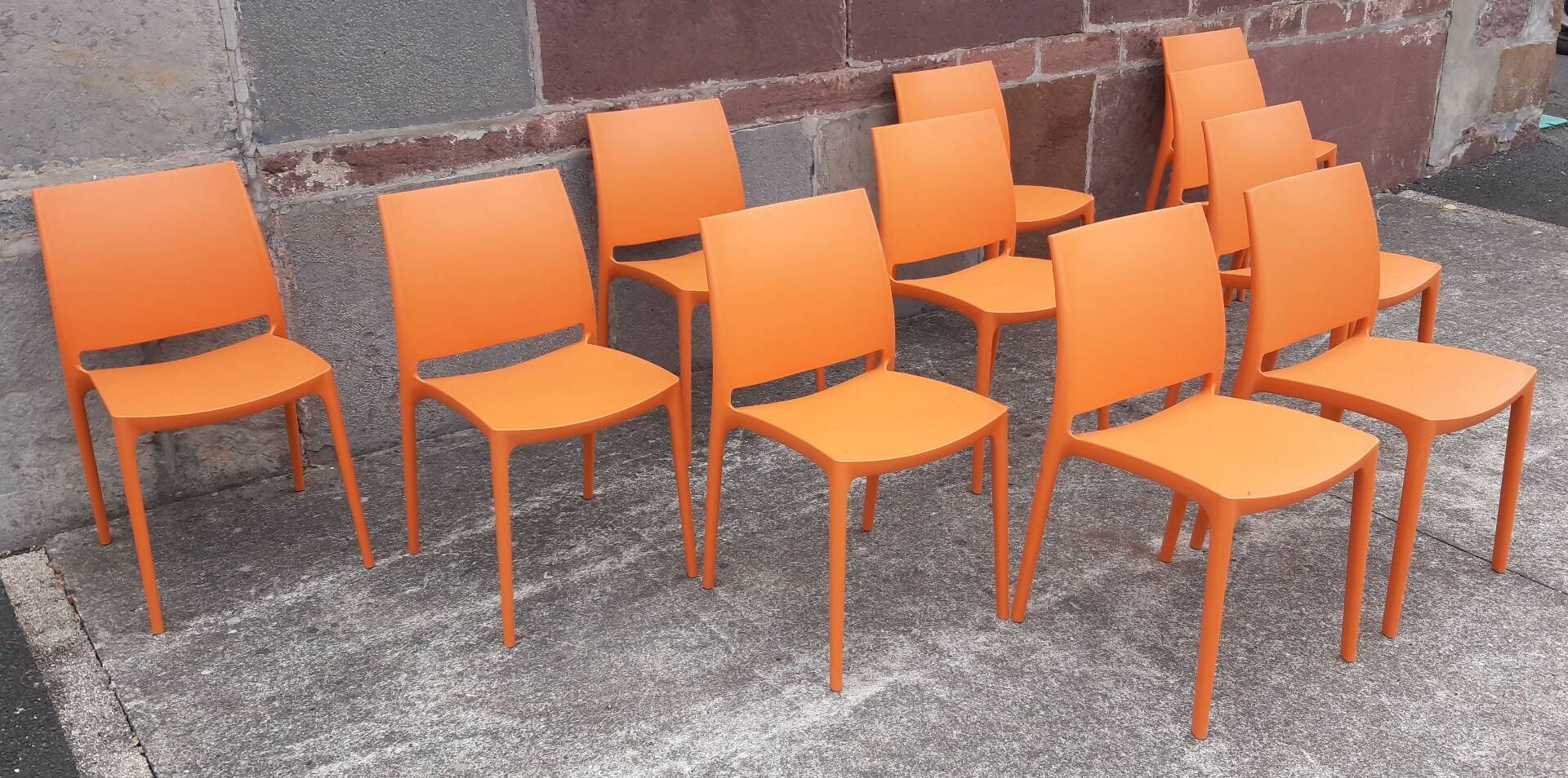 Chaises de jardin empilables (Lot de 11 chaises)