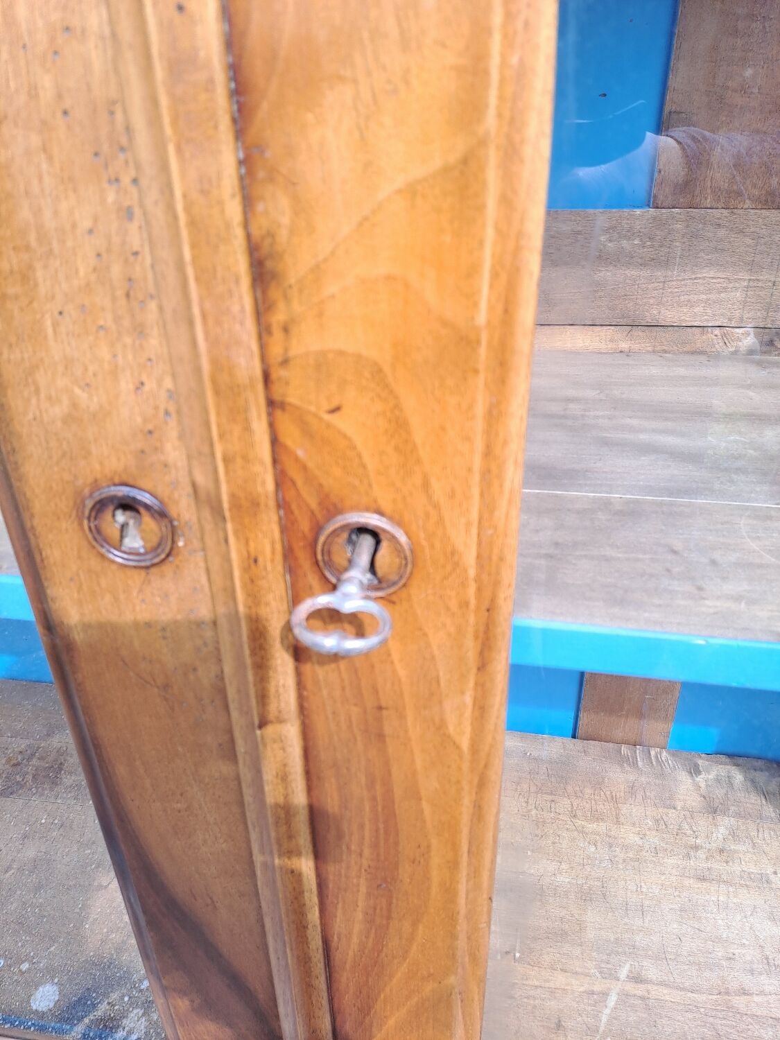 Louis Philippe blond walnut bookcase