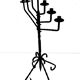 Large Vintage Mid 20th century wrought iron floor candle stick