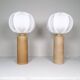 Pair of Midcentury porcelain lamps by Olle Alberius, Rorstrand, Sweden, 1960s.